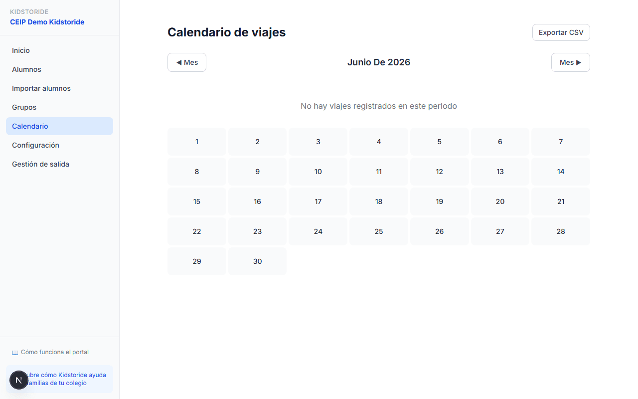 Calendario de actividades