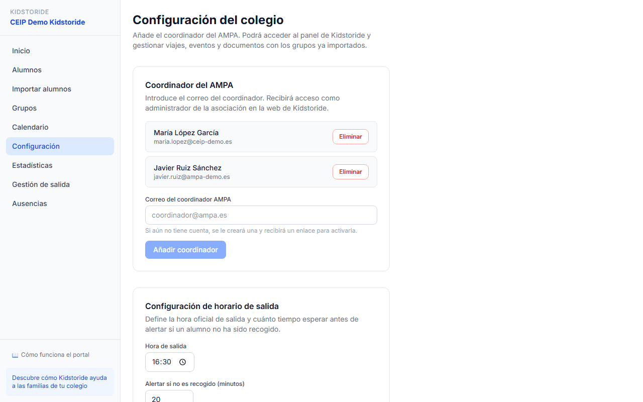 Configuración y conexiones